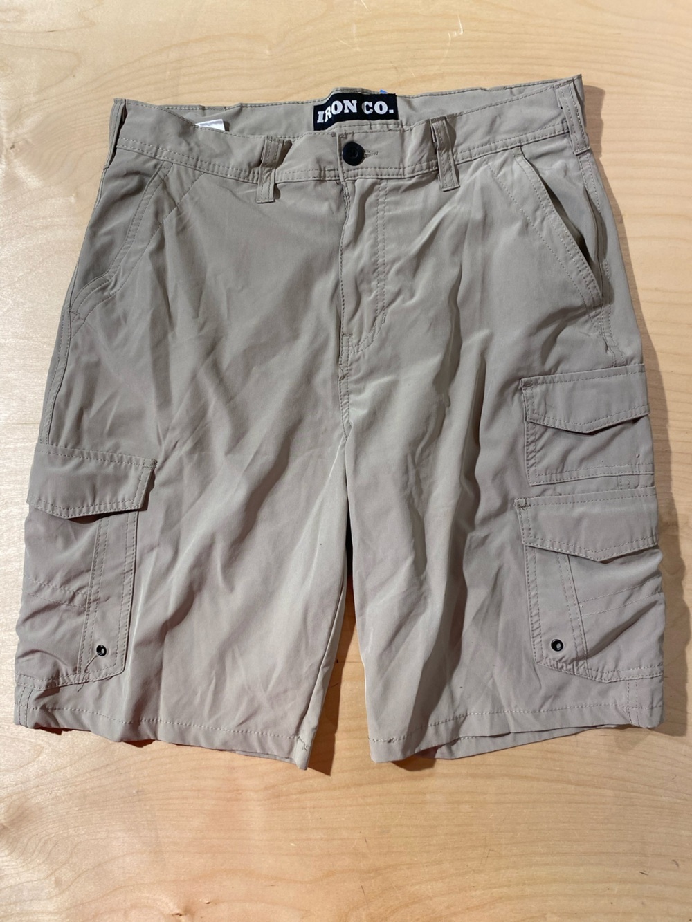 IRON Co. Men's Khaki Cargo Shorts 34 (RY)